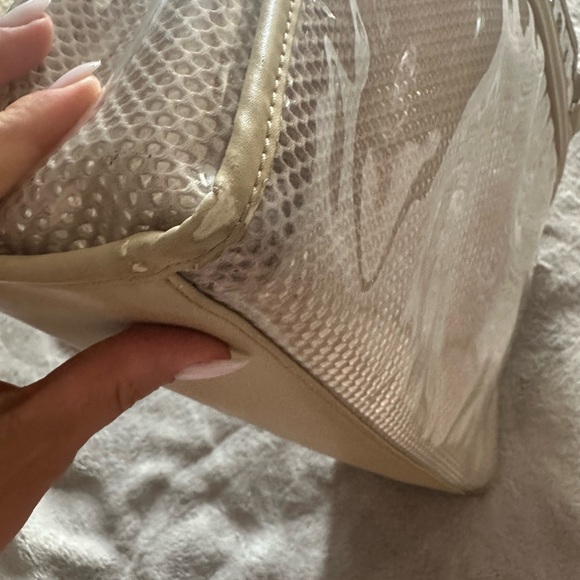 Armani Jeans Tan Mesh Tote with AJ Logo - Picture 6 of 16